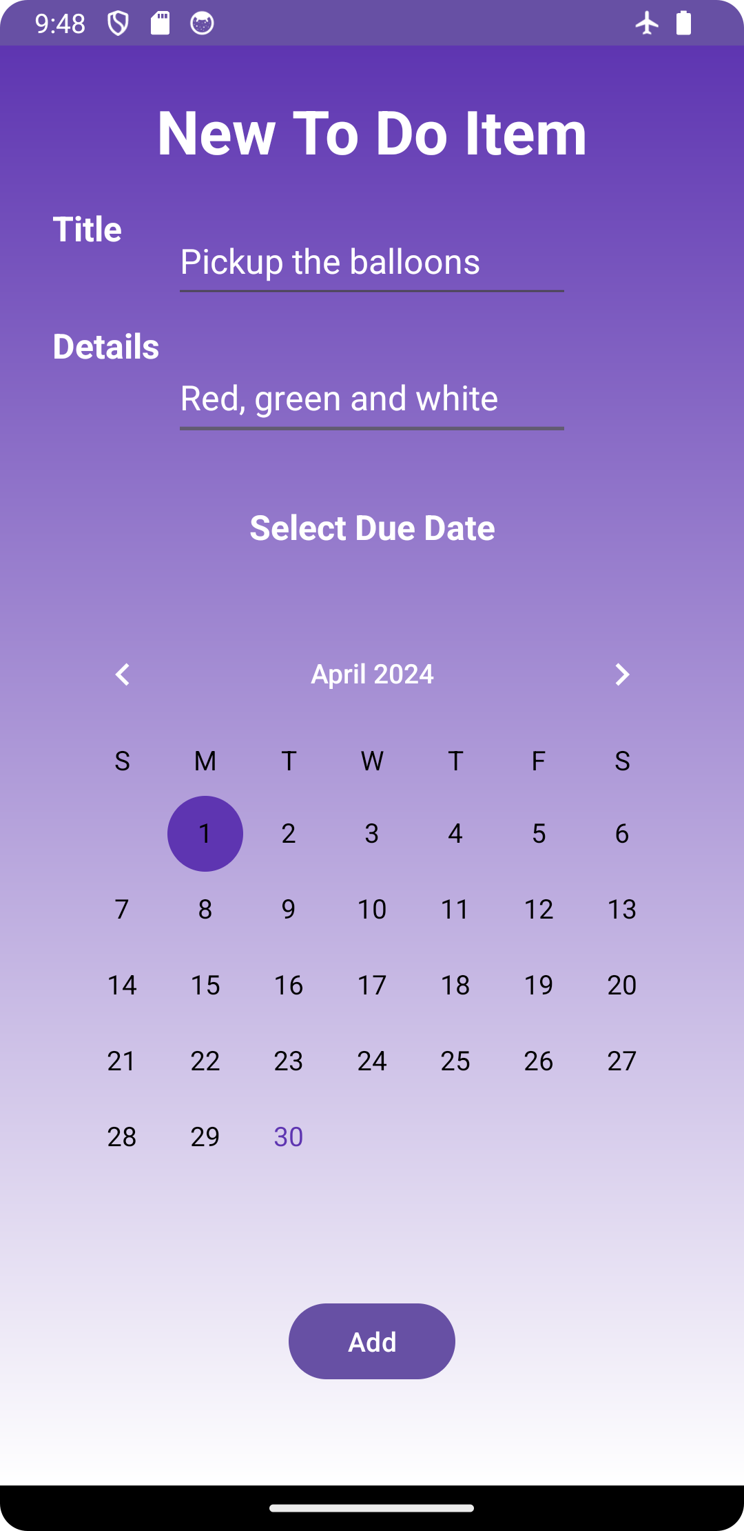 Android To-Do List App screenshot 2