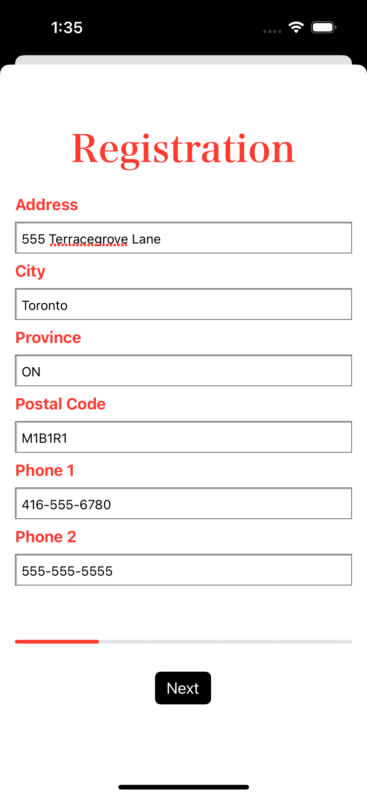 iOS College Registration App screenshot 3