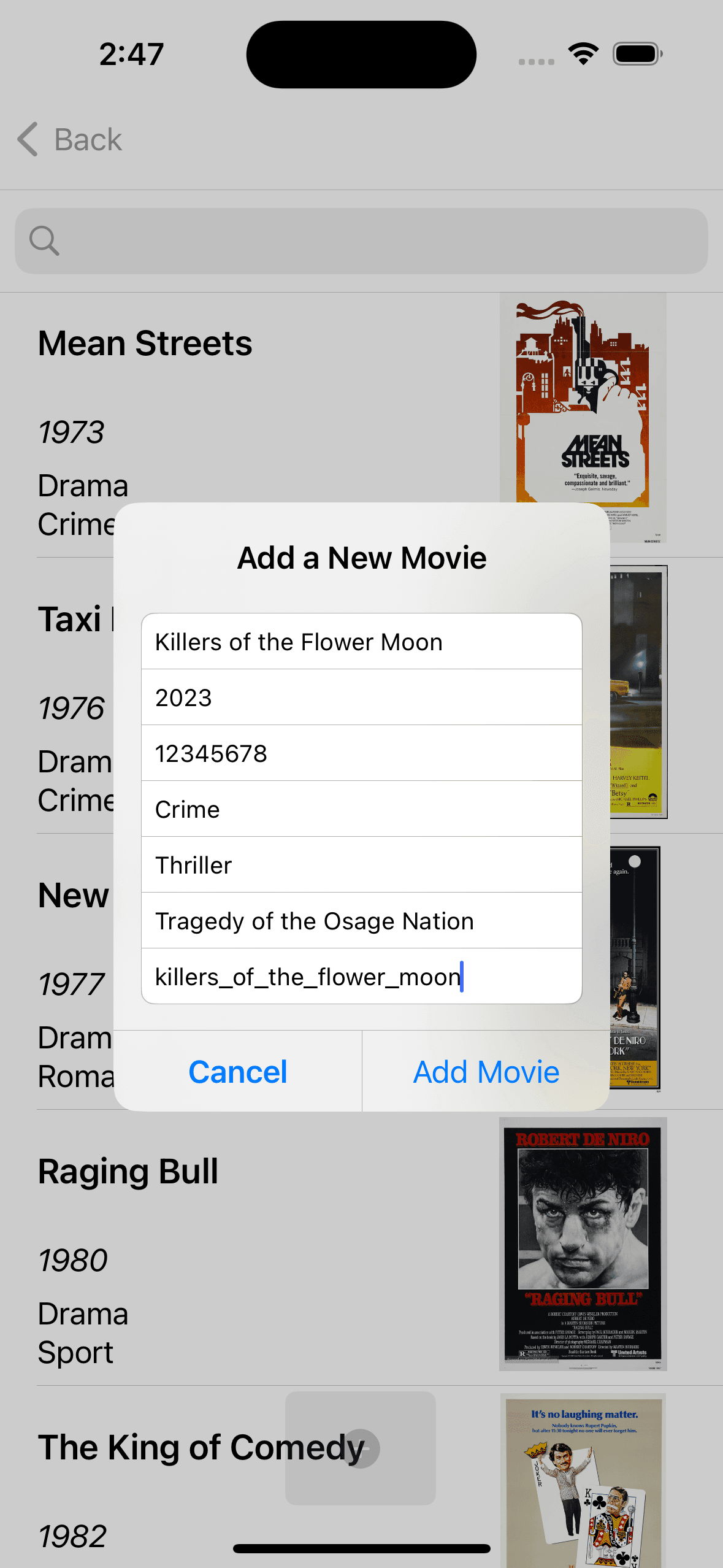 iOS Movie Database App screenshot 3