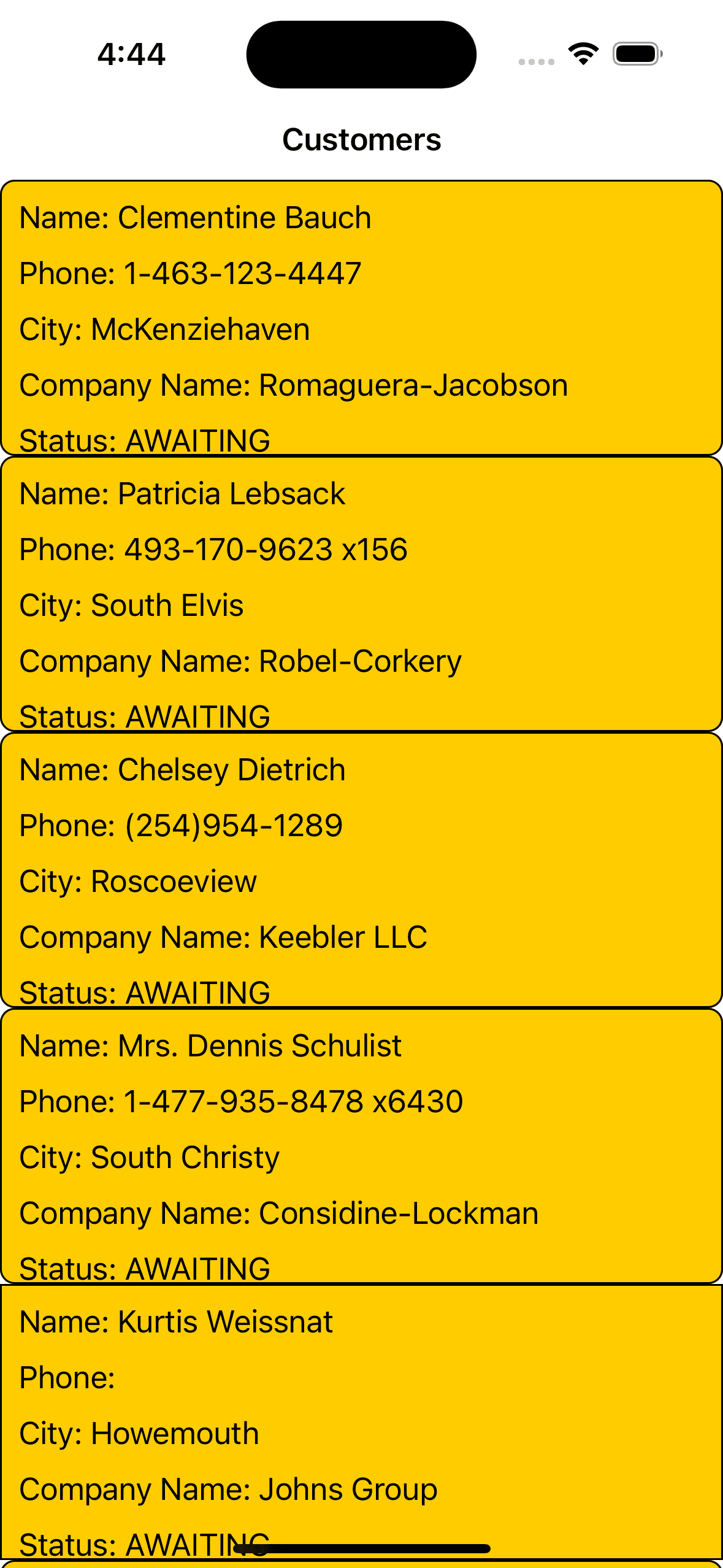 iOS Tax Filing Management App screenshot 1
