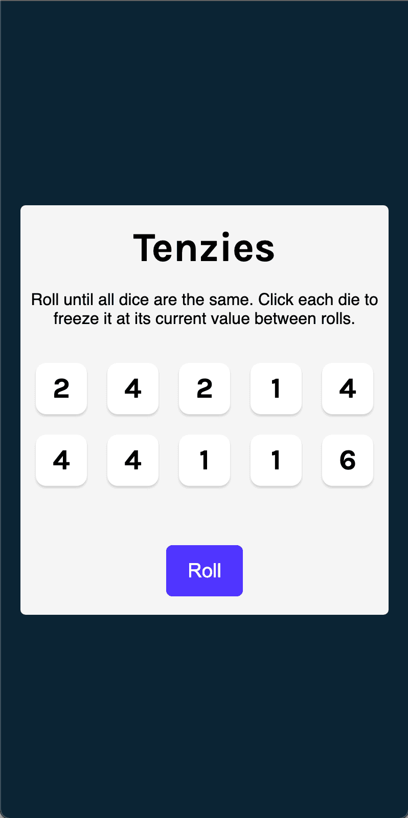 Tenzies Game screenshot 1