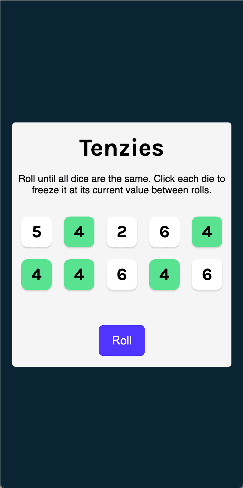 Tenzies Game screenshot 2