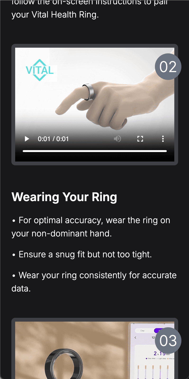 Health Tracker Ring Product Showcase Website screenshot 7