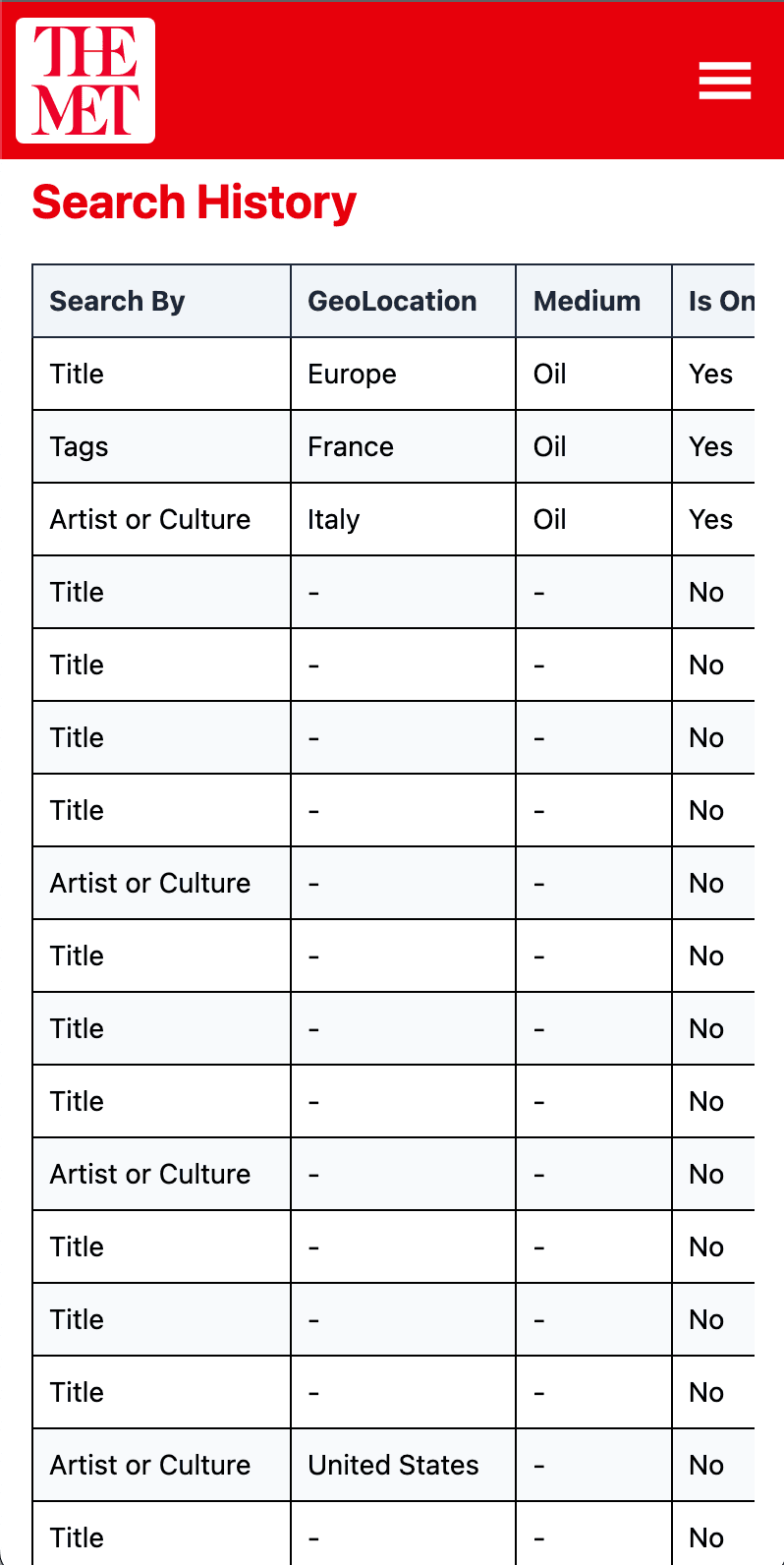 Met Gallery Web App screenshot 10