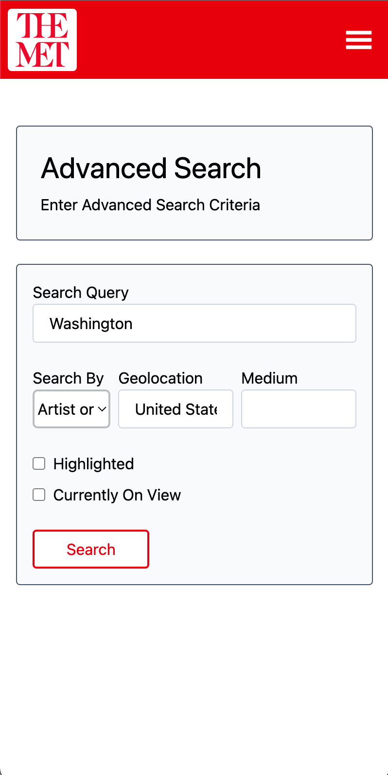 Met Gallery Web App screenshot 6